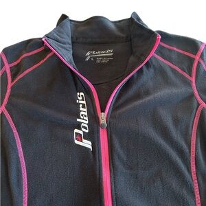 Polaris Black and Pink Lightweight Fleece Jacket